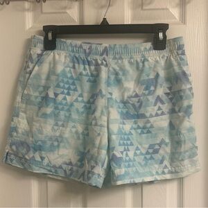 Columbia Light Blue Patterned Women's Athletic Shorts